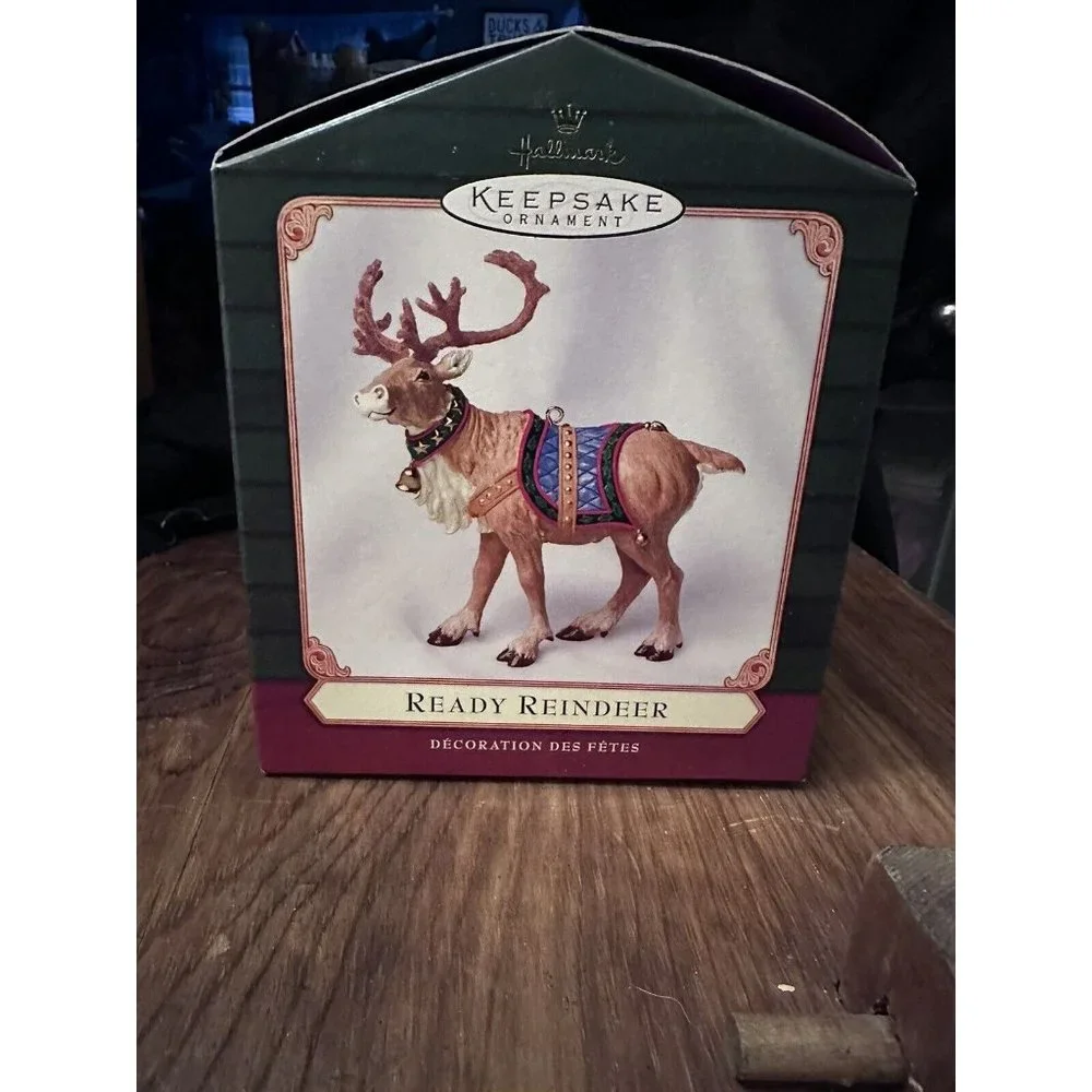 Hallmark Keepsake Ornament Ready Reindeer Membership Piece QX8295 2001‎